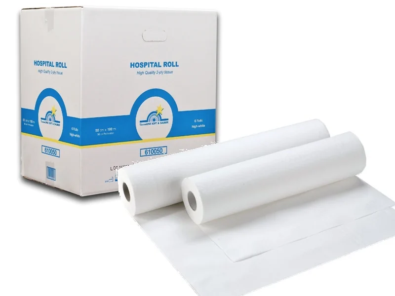 Ärzterollen 2-lagig 50 cm | Karton = 9 Rollen a 50 Meter 