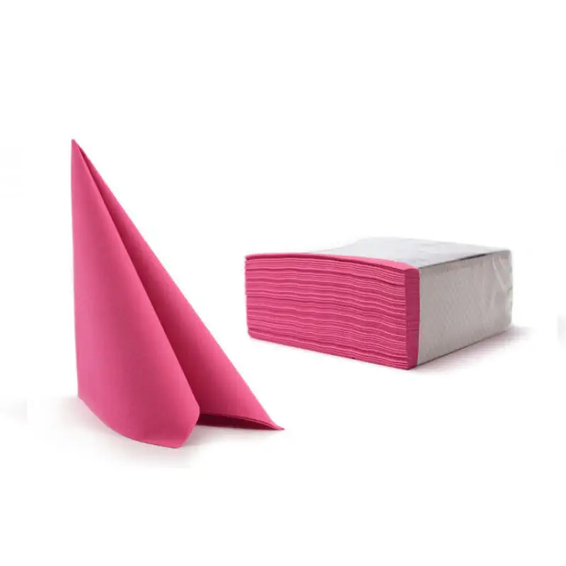1600 Stück Zelltuch Servietten 40 x 40 cm, 1/4-Faltung, 3-lagig rosa