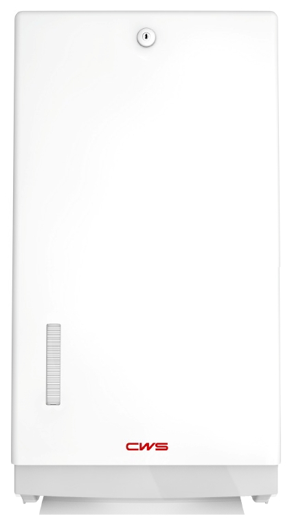 CWS Faltpapierspender Paradise Paper Universal mit Schloss in weiß CWS Faltpapierspender Paradise Paper Universal mit Schloss in weiß