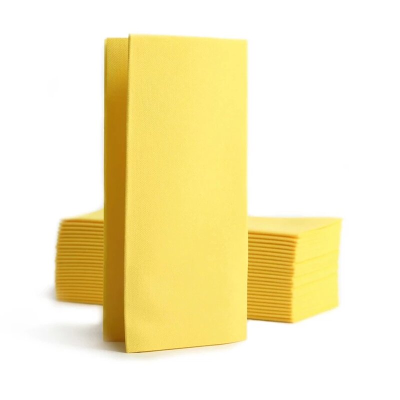 Airlaidservietten, 39x40 cm 1/8 Falz gelb| Karton = 20x50= 1000 Stück