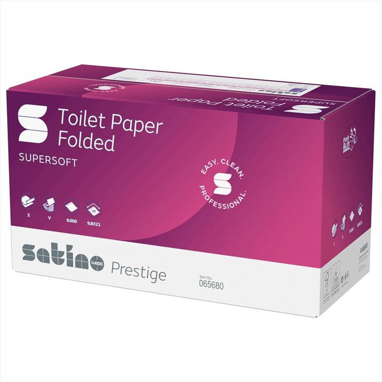 065680 Satino by Wepa Prestige Toilettenpapier Einzelblatt 2-lagig