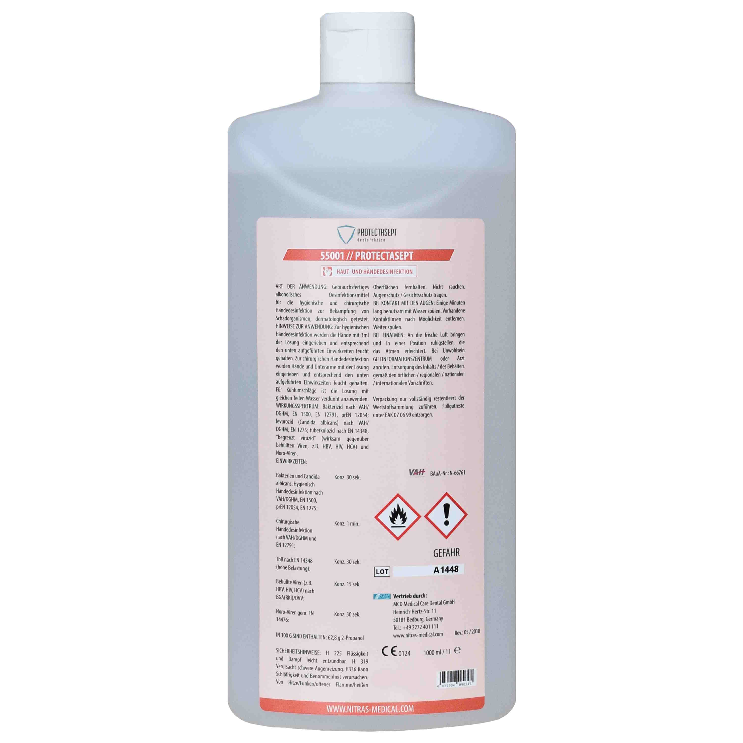 NITRAS Händedesinfektion PROTECTASEPT SKIN | 10 X 1000 ml im Karton NITRAS Händedesinfektion PROTECTASEPT SKIN | 10 X 1000 ml im Karton