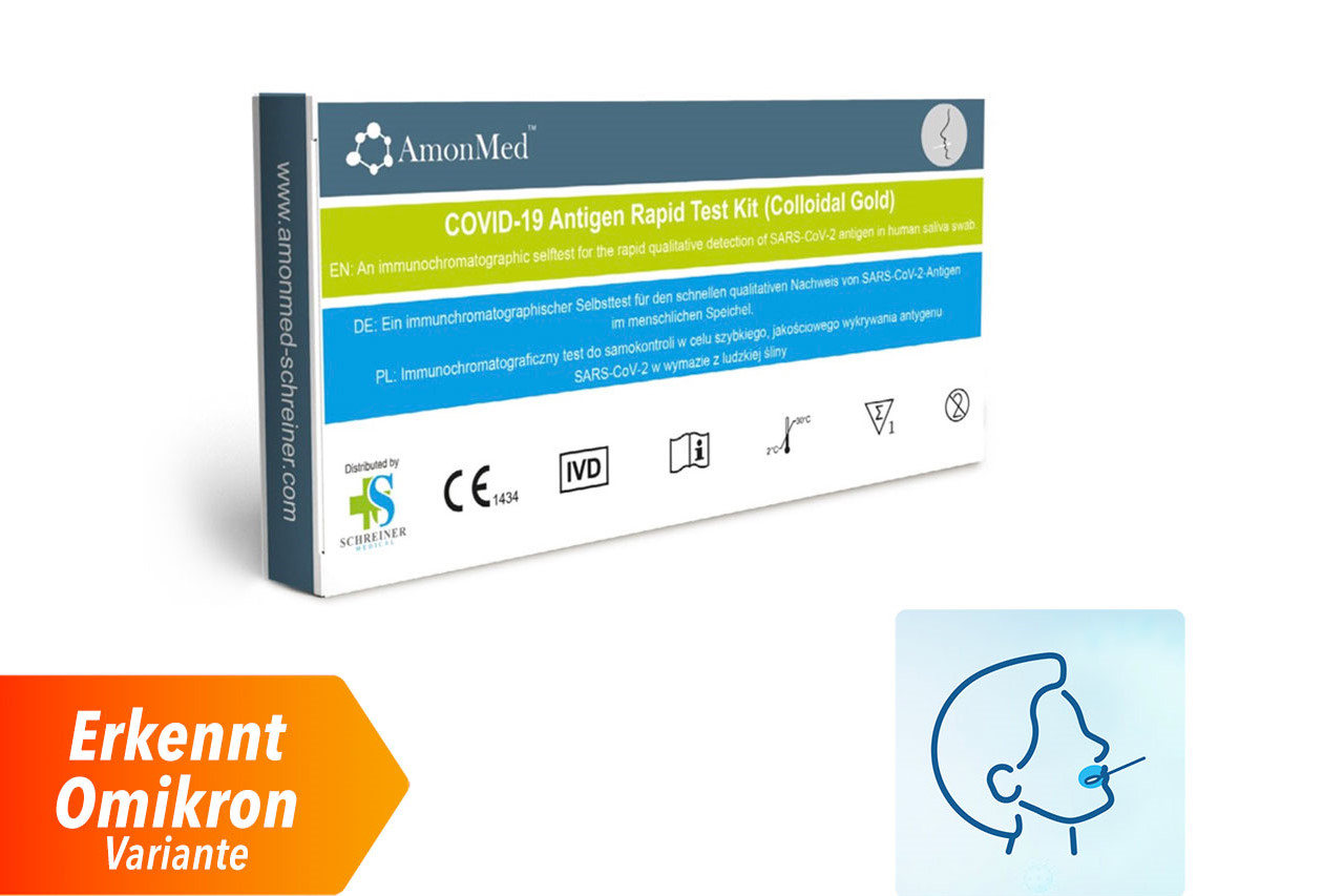 AmonMed Corona Lolli-Schnelltest - Laientest CE1434 |  VE = 50 Stück ( einzeln verpackt ) MHD 04.2024