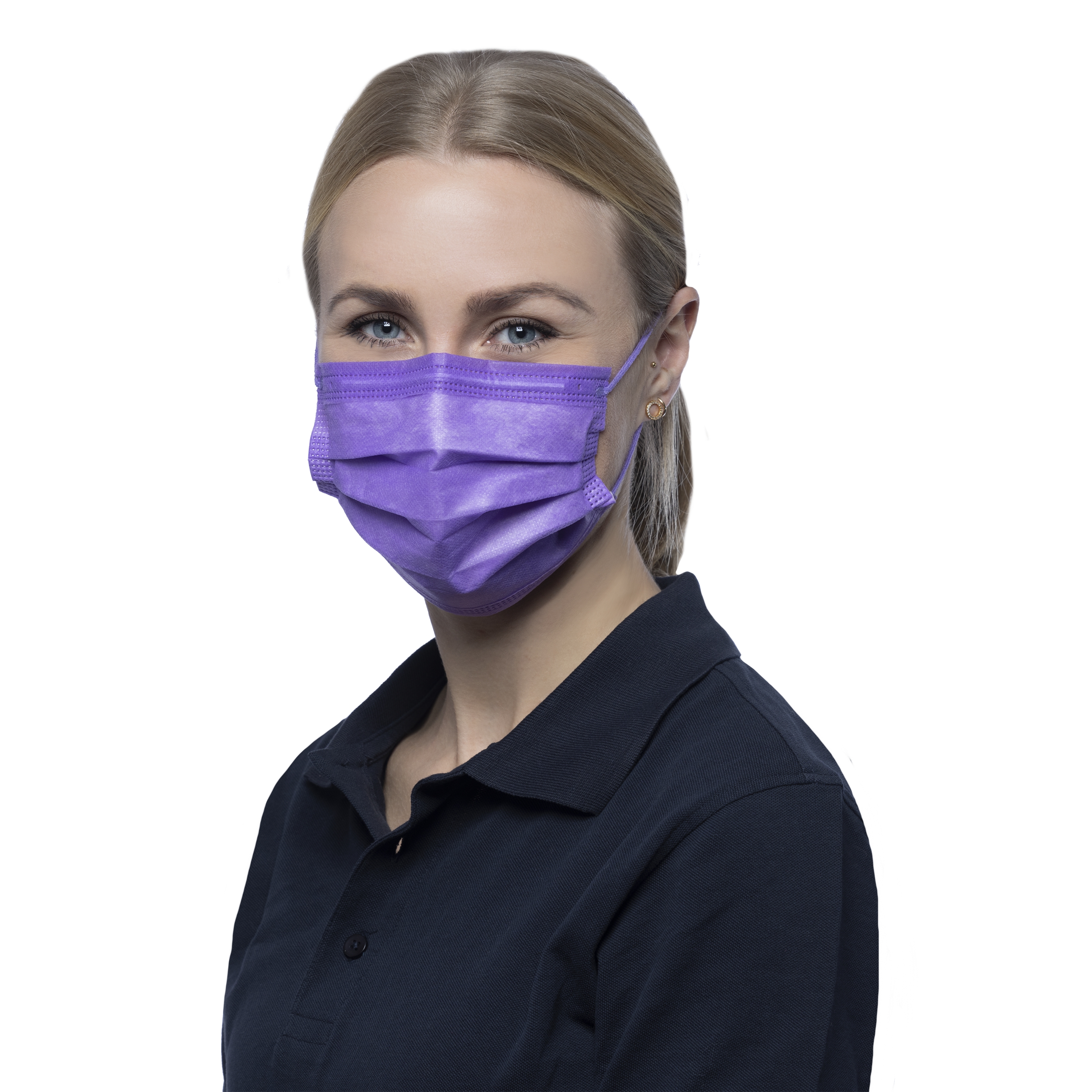 NITRAS SOFT PROTECT PLUS Medizinischer Mundschutz, lavendel , 4-lagig | Box = 50 Stück