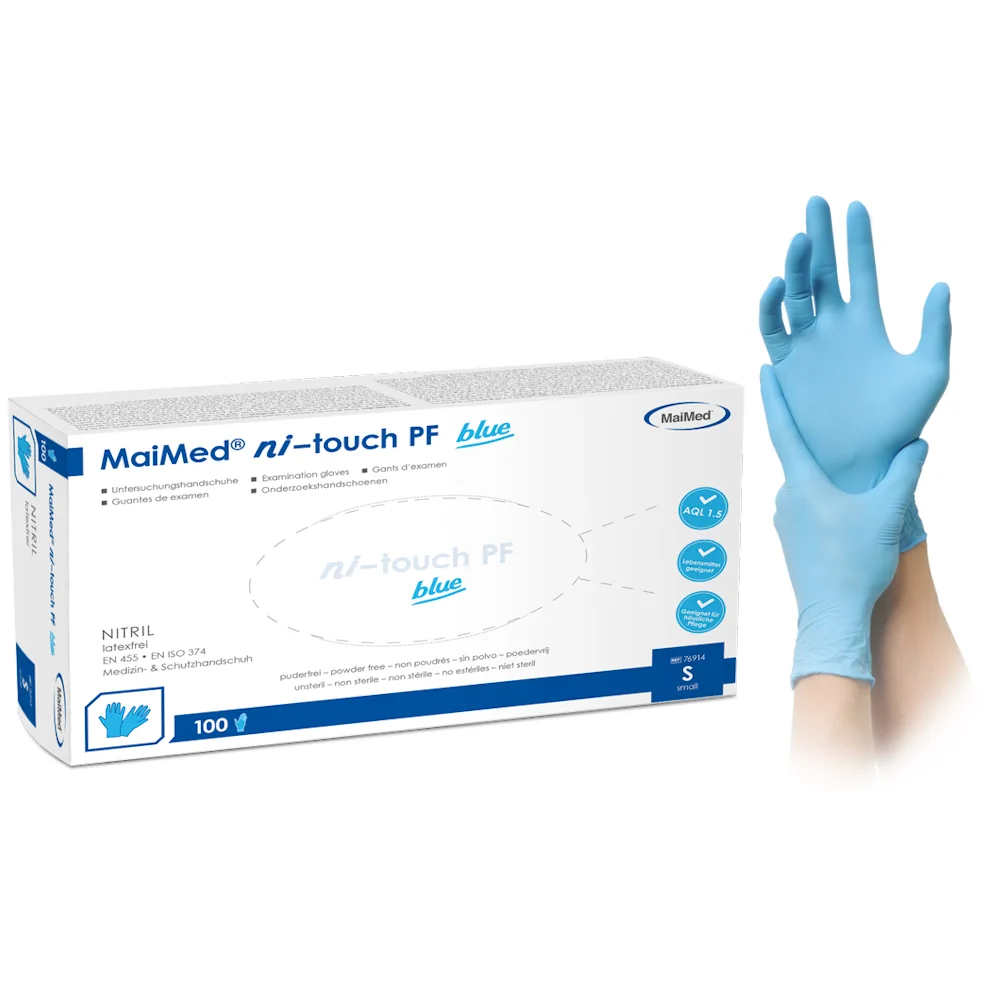 MaiMed nitouch PF Nitrilhanschuh blau groesse  S