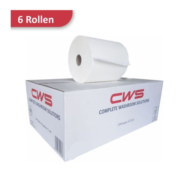 CWS Rollenpapier 3-lagig hochweiß ( 288001)  | Karton = 6 Rollen 