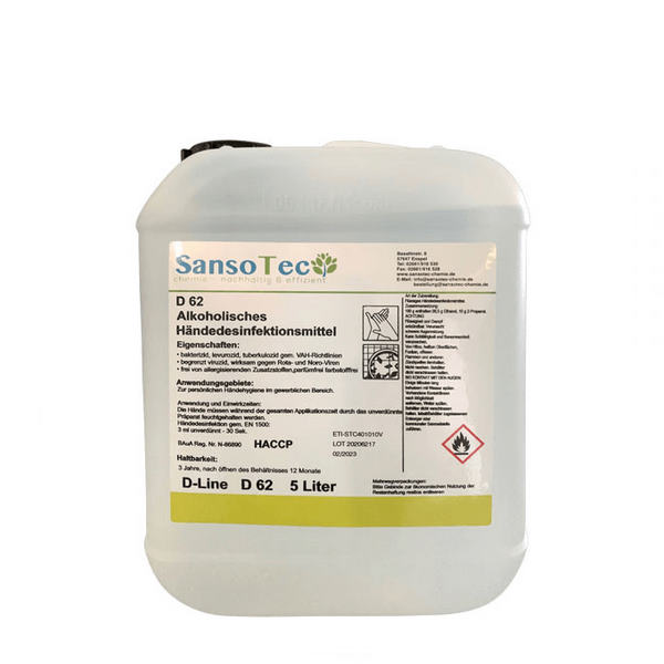 Schnelldesinfektion für Flächen SansoTec D-86  | 5 Liter Kanister 