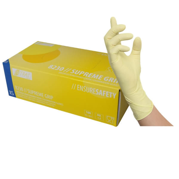NITRAS SUPREME GRIP LATEX Untersuchungshandschuh Größe XL | VE= 10 x 100 