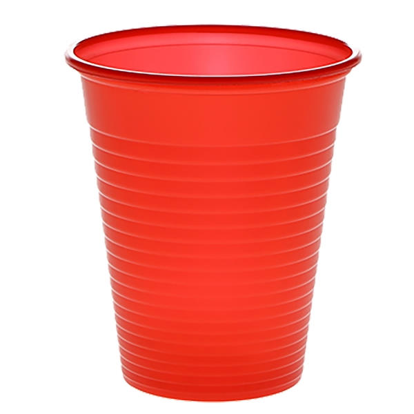 Mundspülbecher für Zahnärzte (Einweg-Plastikbecher) rot - 180 ml | VE= 30 Beutel je 100 Stk