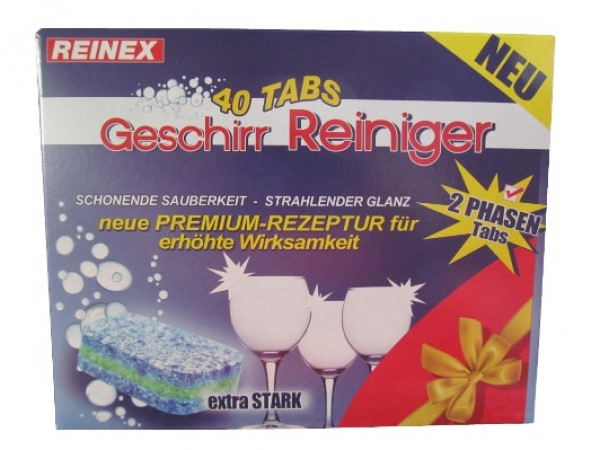 Reinex Geschirrreiniger Ultra Tabs | Karton 5 Packungen a 40 Tabs 