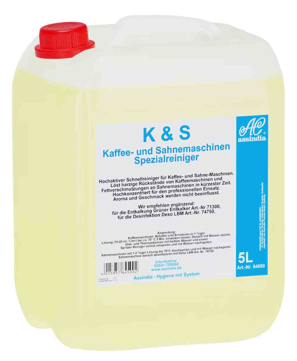 K&S  Kaffee und Sahnemaschinenreiniger flüssig | 5 Liter Kanister