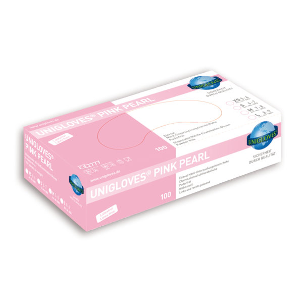 Unigloves PINK PEARL Nitrilhandschuh puderfrei M | VE= 10 x 100  