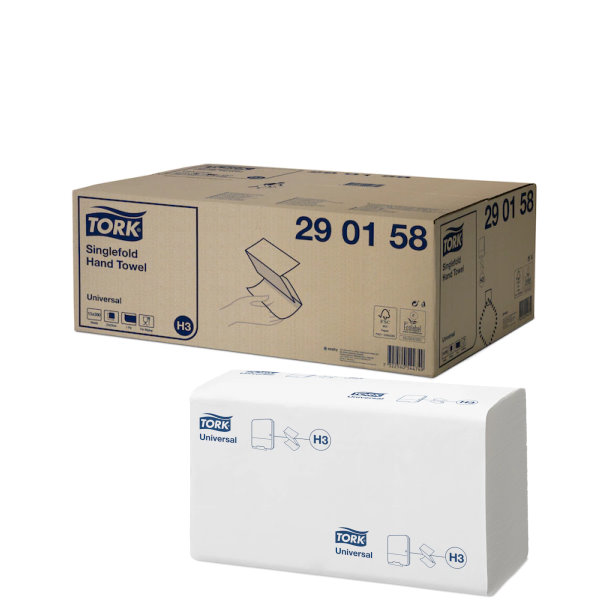 Tork Zickzack-Handtuch Universal Weiß | Karton = 4.500 Tücher 