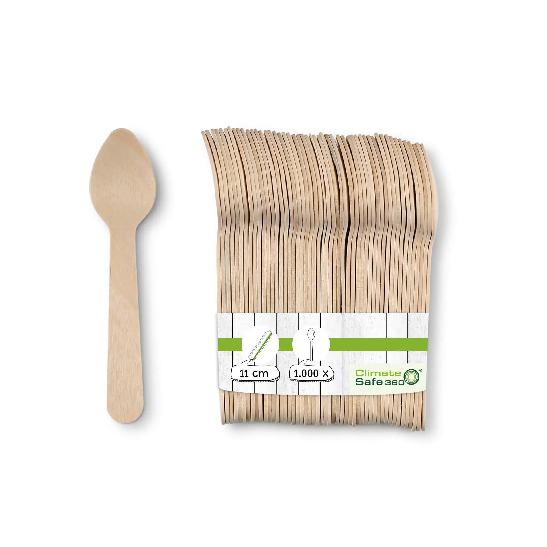 Holz-Espresso-Löffel 11 cm  | VE 1000 Stück