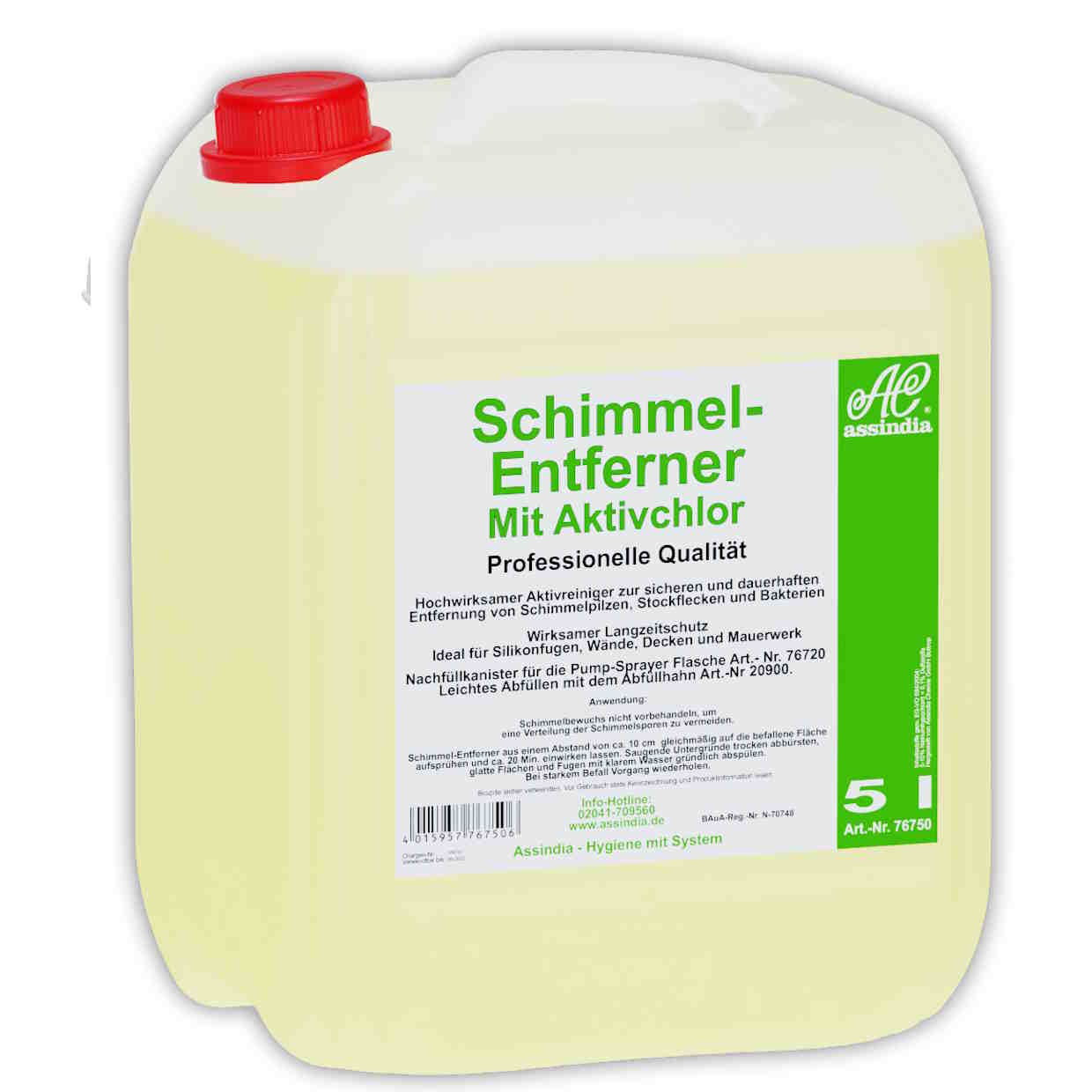 Schimmelentferner mit Aktivchlor 5 Liter Kanister