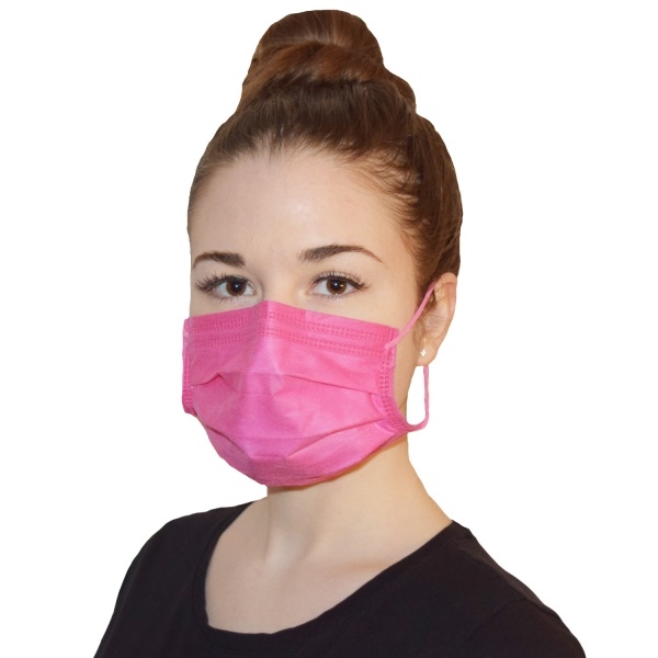 NITRAS SOFT PROTECT PLUS Medizinischer Mundschutz, pink, 4-lagig | VE= 10 X 50 Stück