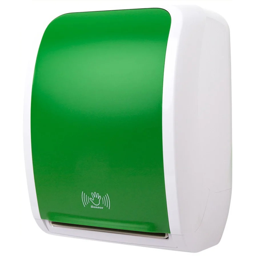 COSMOS Handtuchrollenspender Sensor - Farbe: weiß/grün