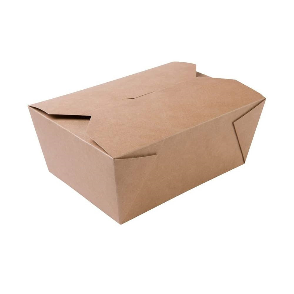 Take-away-Karton-Boxen 2500 ml, braun, bio-beschichtet   | VE 180 Stück