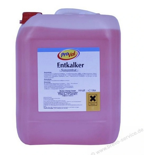 ProVal Kalklöser Konzentrat| Entkalker für gewerbliche Maschinen | 10 Liter Kanister