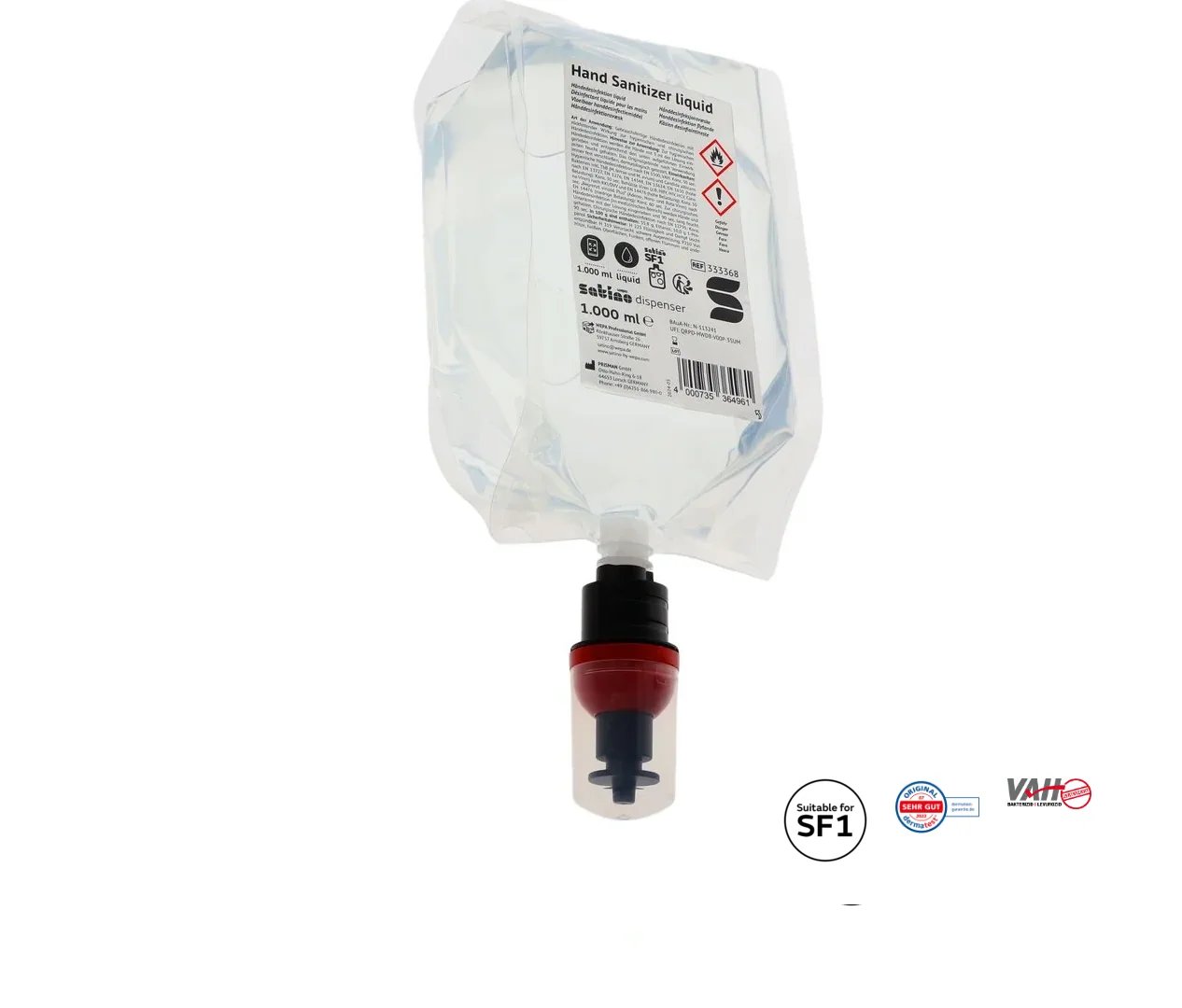 333368 Satino Desinfektionsliquid SF1-kompatibel fr die Handdesinfektion 333368 Satino Desinfektionsliquid SF1-kompatibel fr die Handdesinfektion