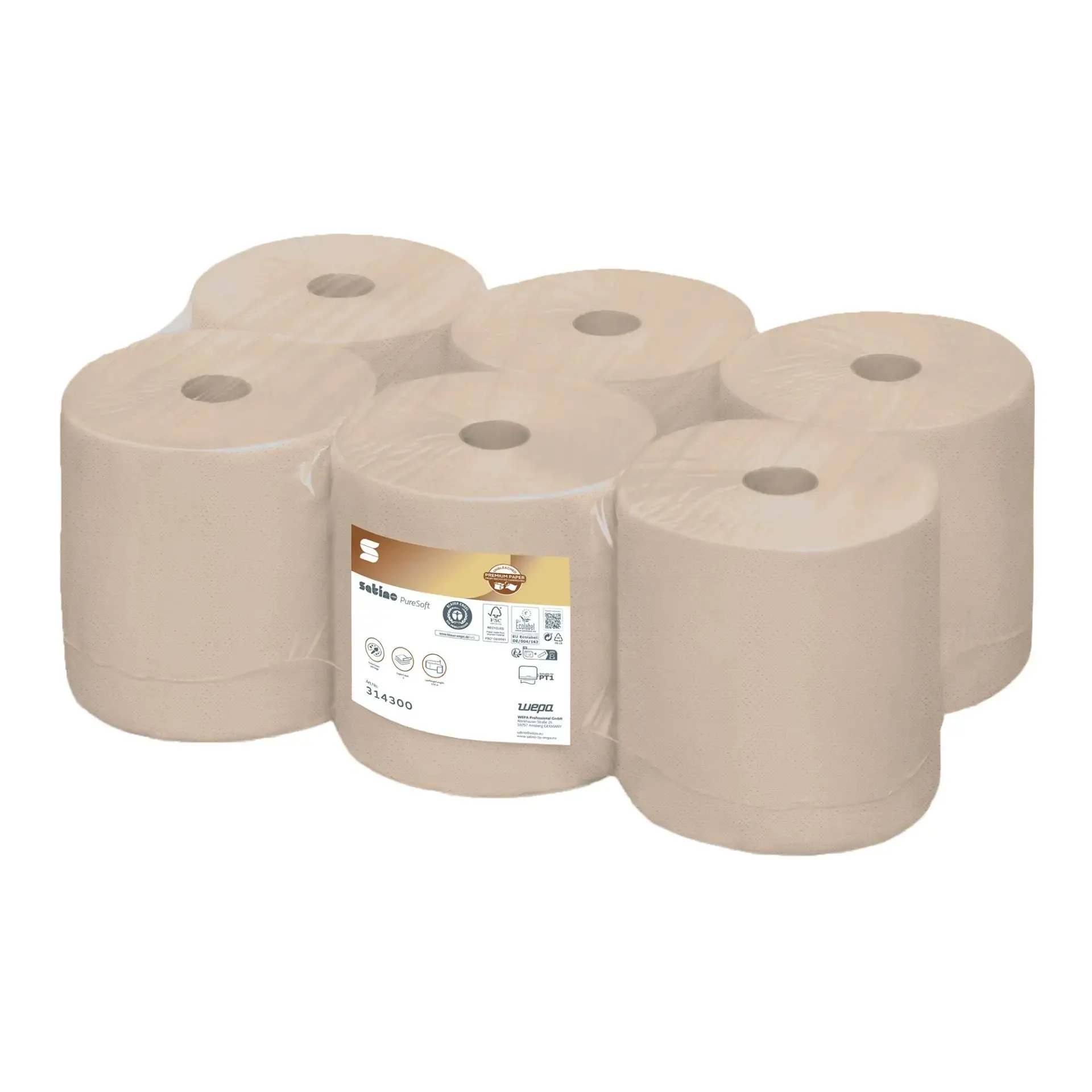 Satino by Wepa PureSoft HYGINITY Systemhandtuchrolle SYS1, Recycling, 2-lagig, 170 Meter 314400