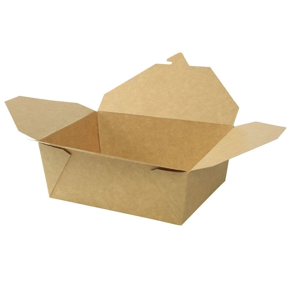 Take-away-Karton-Boxen 1150 ml, braun  | VE 300 Stück 